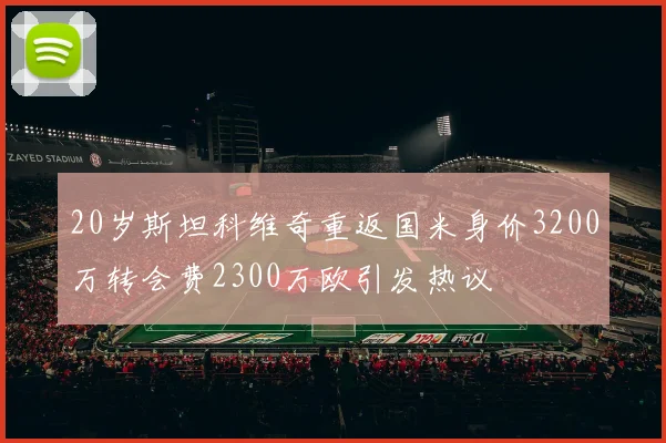 20岁斯坦科维奇重返国米身价3200万转会费2300万欧引发热议